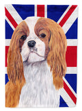Cavalier Spaniel with English Union Jack British Flag Garden Flag Mailbox Decorative Yard Banner Outside Patio Artwork for Flower Beds, Garden Size, Multicolor