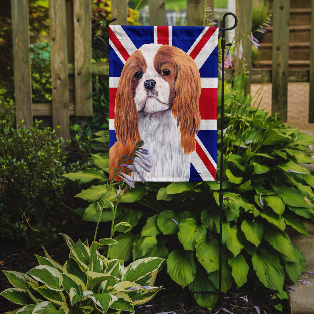 Cavalier Spaniel with English Union Jack British Flag Garden Flag Mailbox Decorative Yard Banner Outside Patio Artwork for Flower Beds, Garden Size, Multicolor