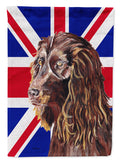 Boykin Spaniel with English Union Jack British Flag Garden Flag Mailbox Decorative Yard Banner Outside Patio Artwork for Flower Beds, Garden Size, Multicolor