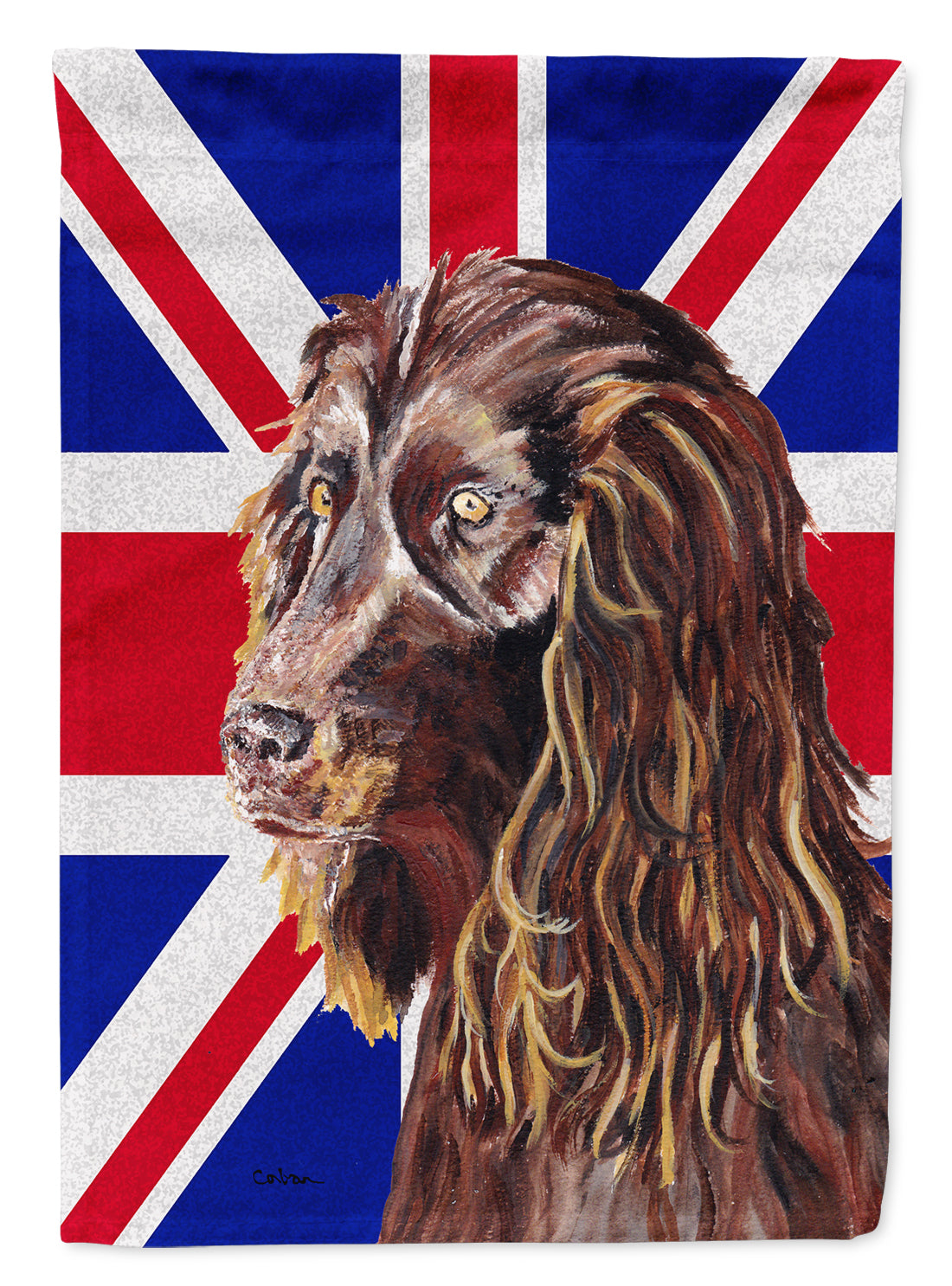 Boykin Spaniel with English Union Jack British Flag Garden Flag Mailbox Decorative Yard Banner Outside Patio Artwork for Flower Beds, Garden Size, Multicolor