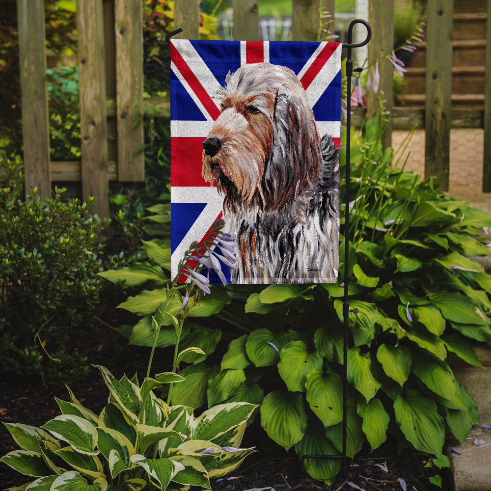 Otterhound with English Union Jack British Flag Garden Flag Mailbox Decorative Yard Banner Outside Patio Artwork for Flower Beds, Garden Size, Multicolor