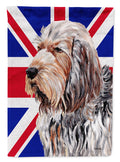 Otterhound with English Union Jack British Flag Garden Flag Mailbox Decorative Yard Banner Outside Patio Artwork for Flower Beds, Garden Size, Multicolor