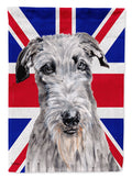 Scottish Deerhound with English Union Jack British Flag Garden Flag Mailbox Decorative Yard Banner Outside Patio Artwork for Flower Beds, Garden Size, Multicolor