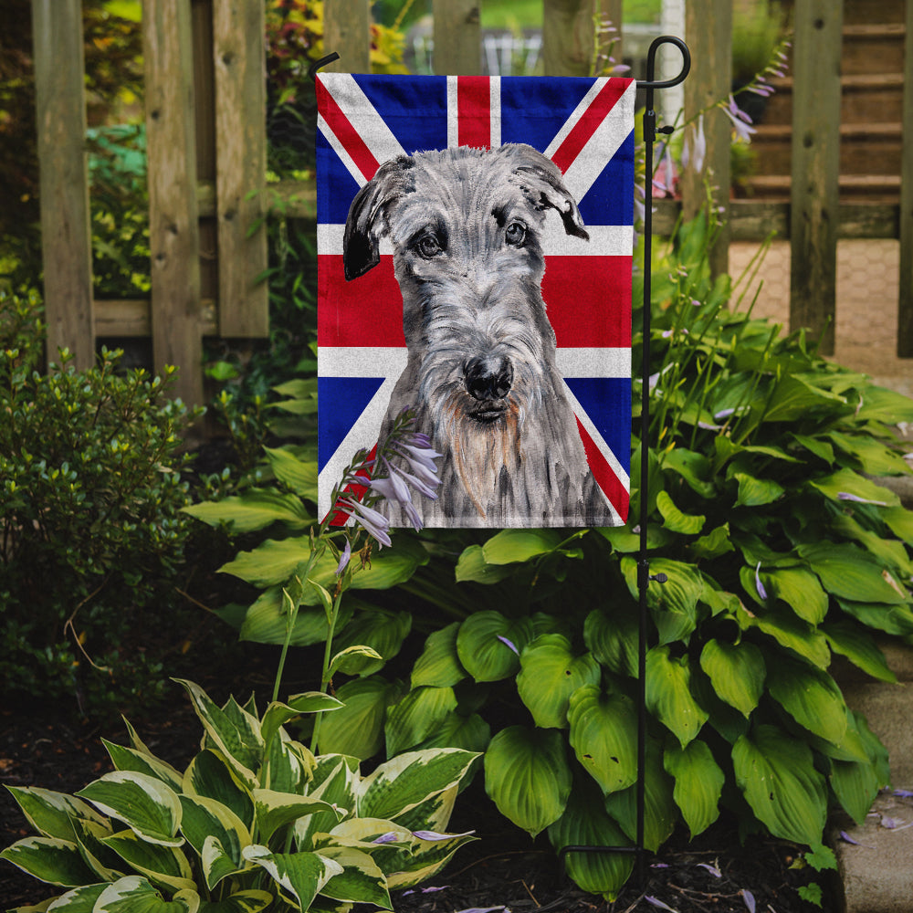 Scottish Deerhound with English Union Jack British Flag Garden Flag Mailbox Decorative Yard Banner Outside Patio Artwork for Flower Beds, Garden Size, Multicolor