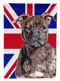 Staffordshire Bull Terrier Staffie with English Union Jack British Flag Garden Flag Mailbox Decorative Yard Banner Outside Patio Artwork for Flower Beds, Garden Size, Multicolor