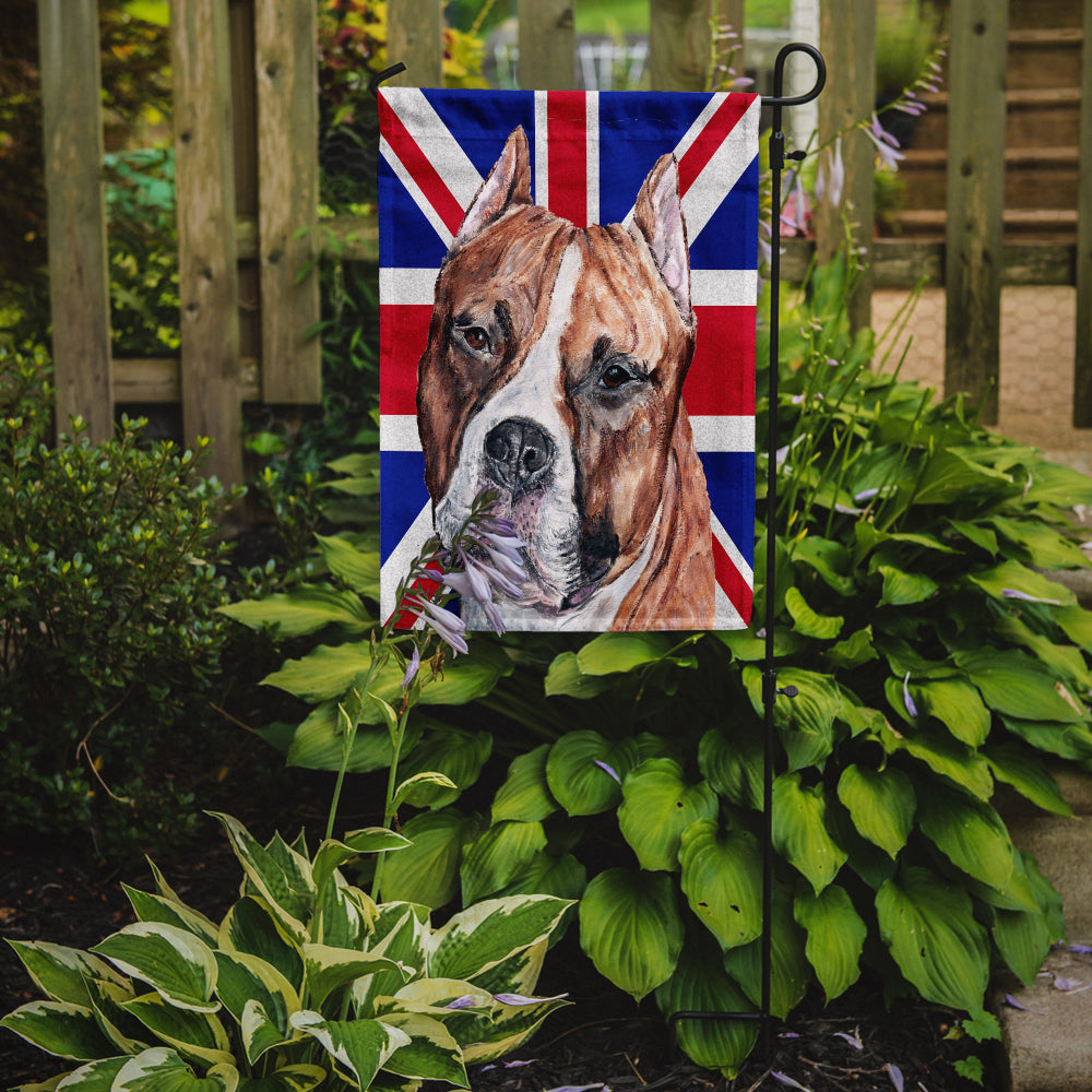 Staffordshire Bull Terrier Staffie with English Union Jack British Flag Garden Flag Mailbox Decorative Yard Banner Outside Patio Artwork for Flower Beds, Garden Size, Multicolor