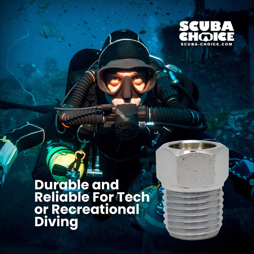 Scuba Choice Scuba Diving Female 3/8-24 TO Male 1/4"NPT Adaptor
