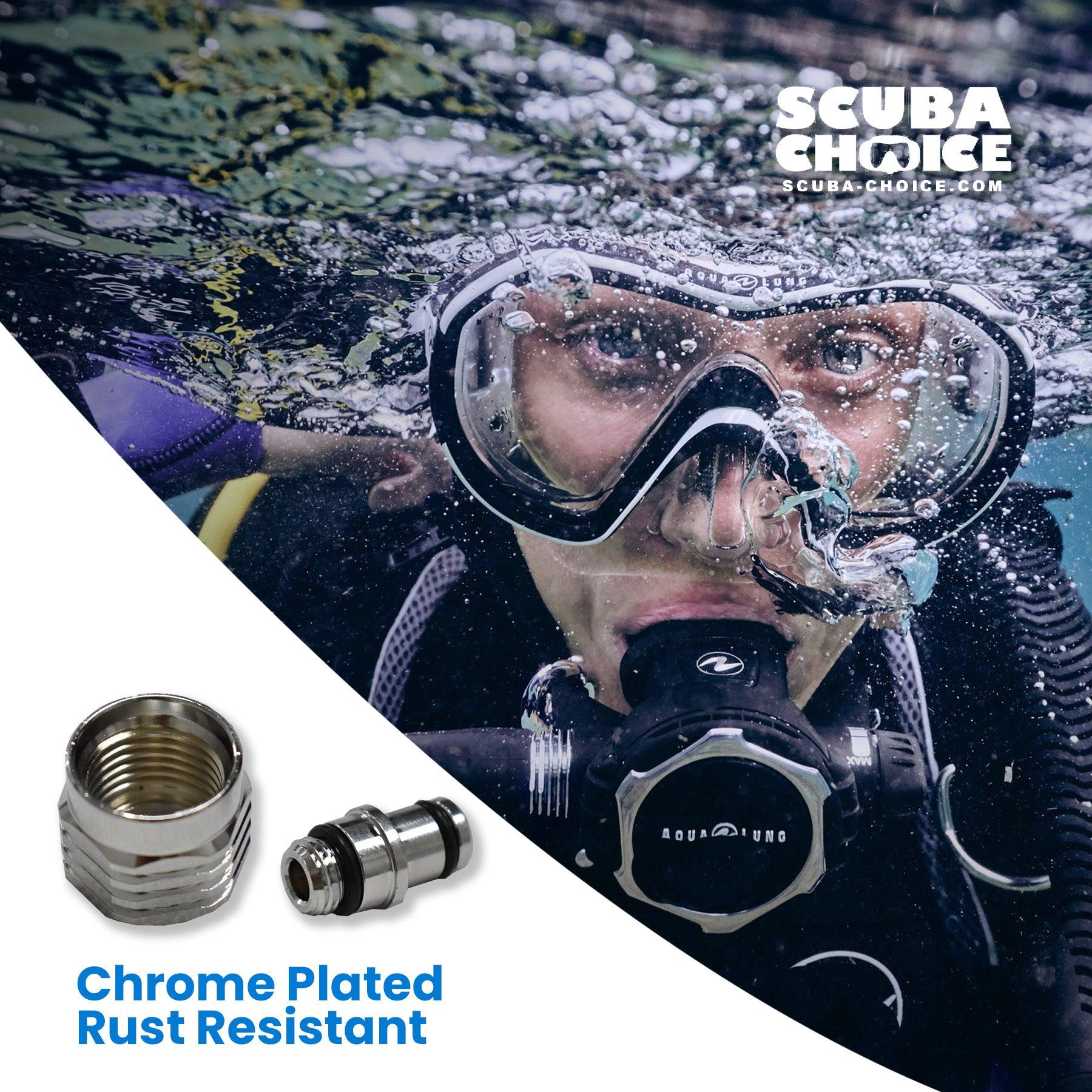 Scuba Choice Female 9/16-18" to Male 3/8-24" Adapter