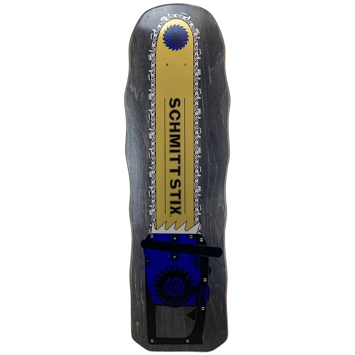 Schmitt Stix Chainsaw Skateboard Deck - 10" Black Stain