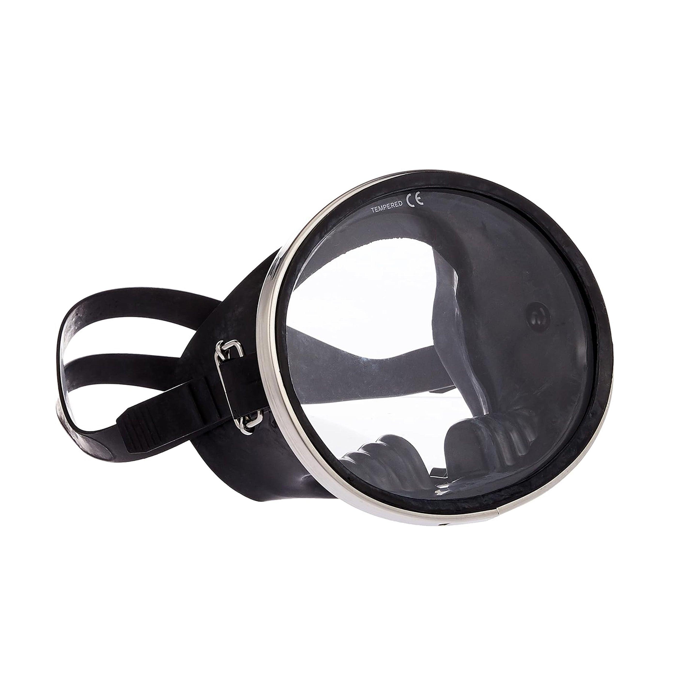 Spearfishing Free Dive Stainless Steel Oval Shape Classic Rubber Mask