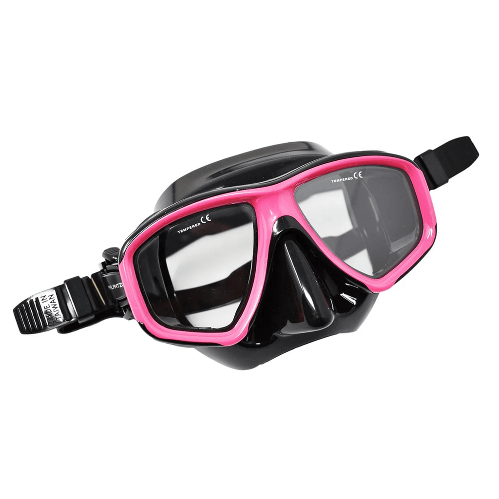 Palantic M36 Solid Pink/Black Silicone RX Nearsighted Lenses Dive/Snorkeling Mask