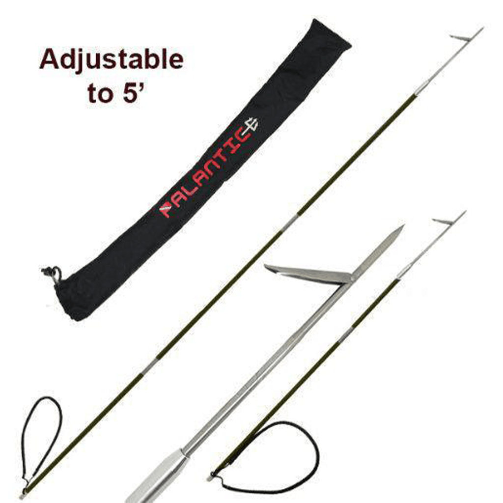CARBON FIBER 7' Travel Spearfishing 3-Piece Pole Spear Single Flopper Tip