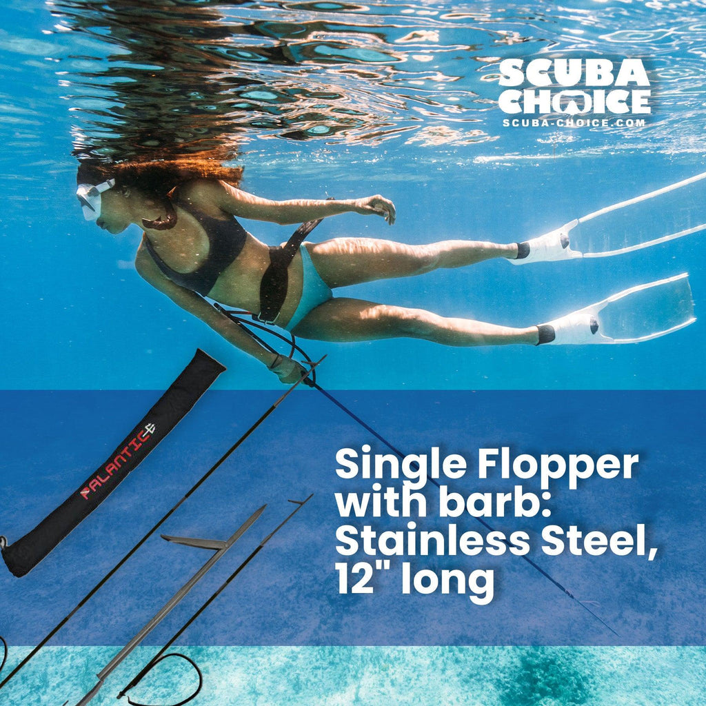 CARBON FIBER 7' Travel Spearfishing 3-Piece Pole Spear Single Flopper Tip
