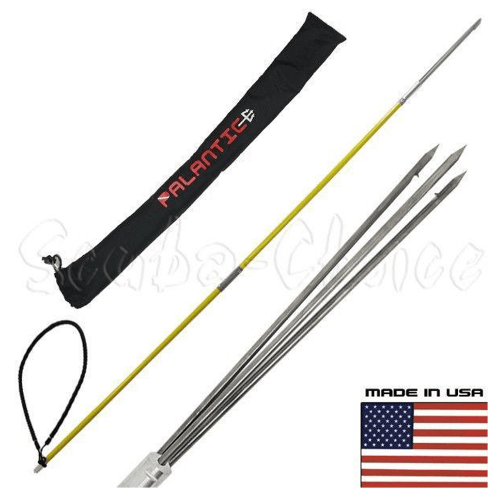 6' ft Travel Spearfishing 2Piece Fiber Glass Pole Spear 3Prong Paralyzer Tip Bag