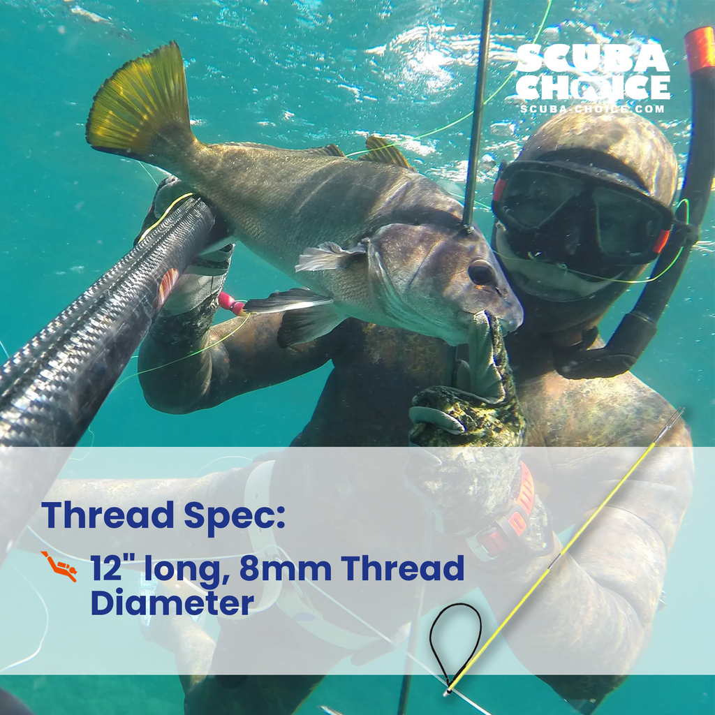 4.5' Travel Two Piece Spearfishing Fiber Glass Pole Spear w/ Lionfish Barb Tip