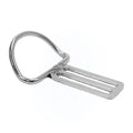 Scuba Choice SS316 Heavy Duty Bent D Ring Welded w/ Triglides Slider, 45 degree