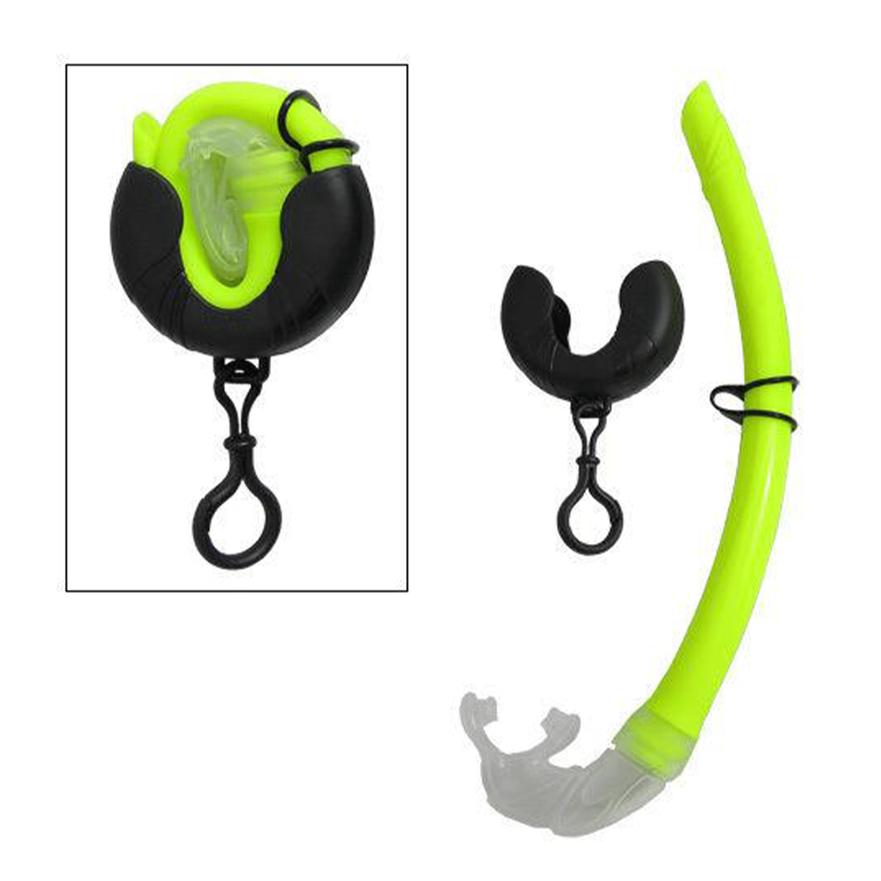 Scuba Choice Silicone Roll-up Nautilus Snorkel with Storage Container