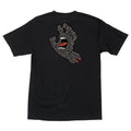 Santa Cruz Letter Hand Short Sleeve Mens T-Shirt - Black