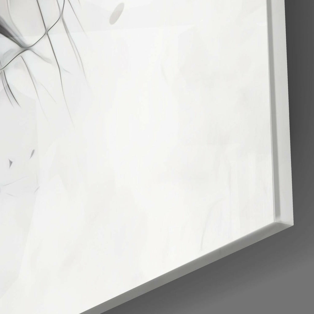 Rainbow Paint Smear Woman Face Glass Wall Art