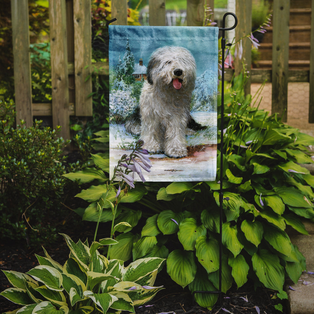 Old English Sheepdog by Don Squires Garden Flag Mailbox Decorative Yard Banner Outside Patio Artwork for Flower Beds, Garden Size, Multicolor