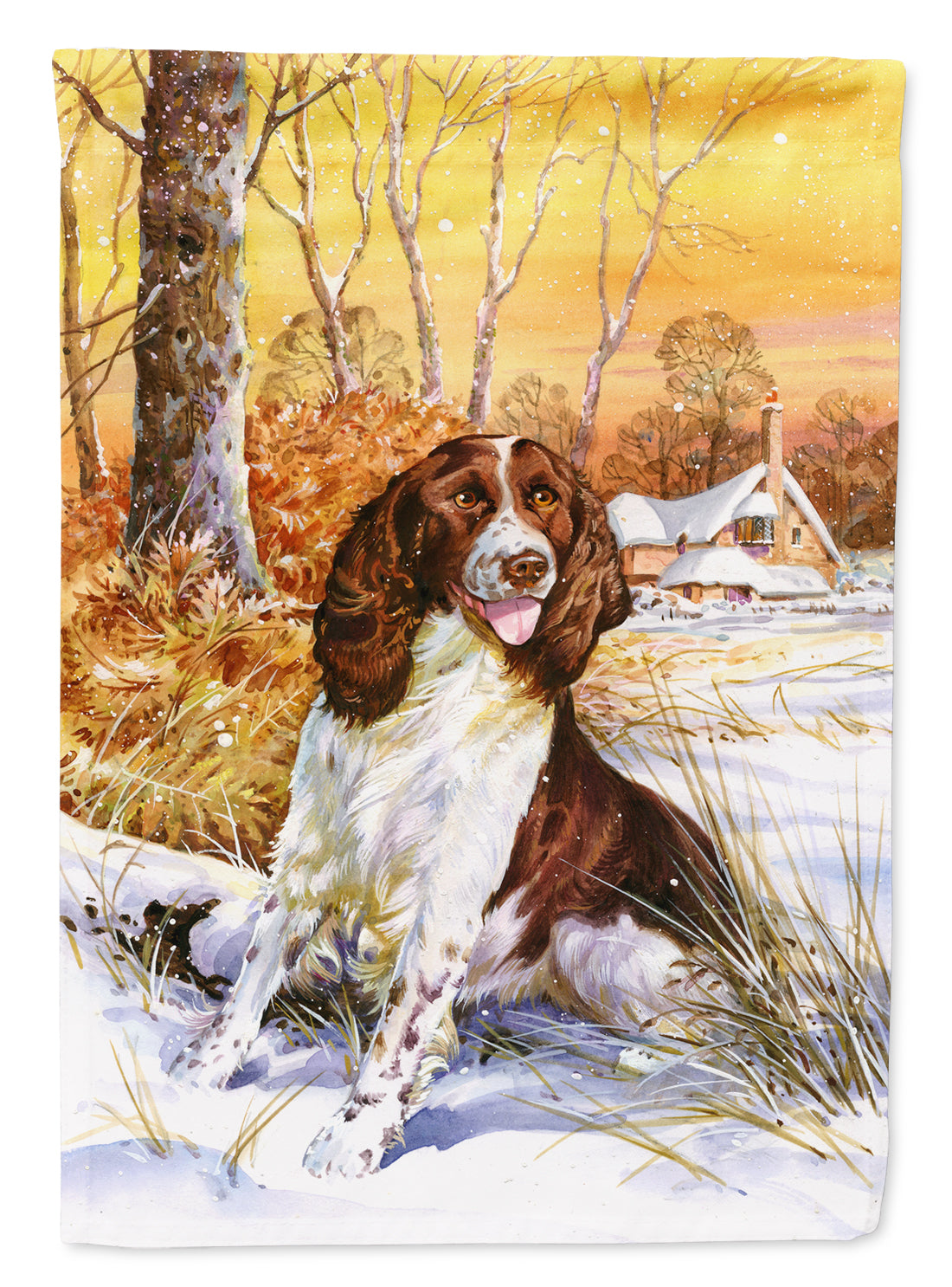 Springer Spaniel by Don Squires Garden Flag Mailbox Decorative Yard Banner Outside Patio Artwork for Flower Beds, Garden Size, Multicolor