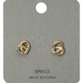 Mini Metal Pretzel Stud Earrings