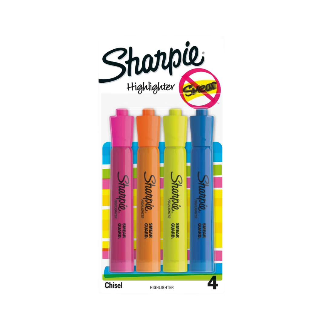 Sharpie Highlighters (4?pack, Assorted Colors)