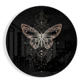 Golden Geometric Butterfly Glass Wall Art