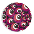 Red and Purple Evil Eye Bead Cluster Glass Wall Art