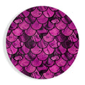 Magenta Marble Fish Scales Glass Wall Art