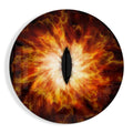 Blazing Amber Eye Explosion Glass Wall Art