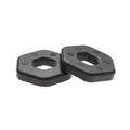 Seismic Slide Pucks Premium Extra-Hard Flinted Hollow Hex - Black (Pair)