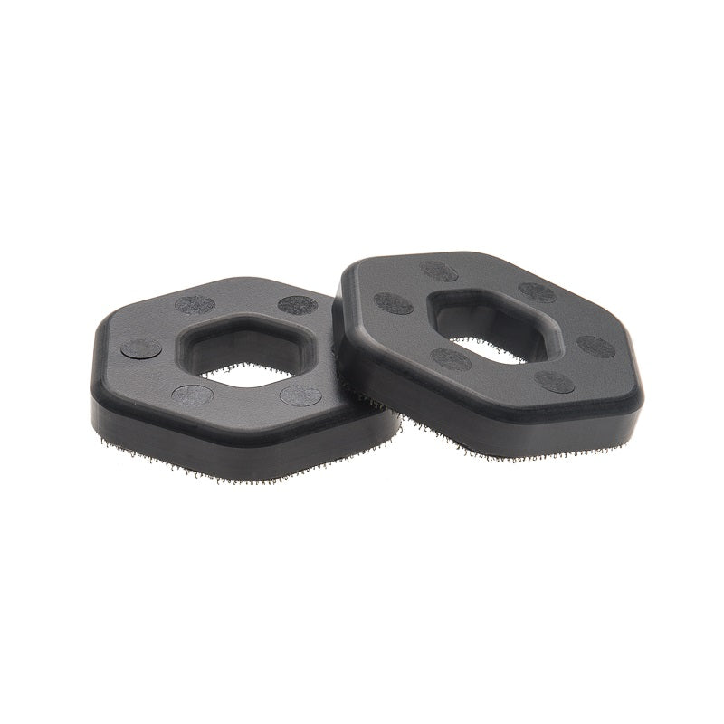 Seismic Slide Pucks Premium Extra-Hard Flinted Hollow Hex - Black (Pair)