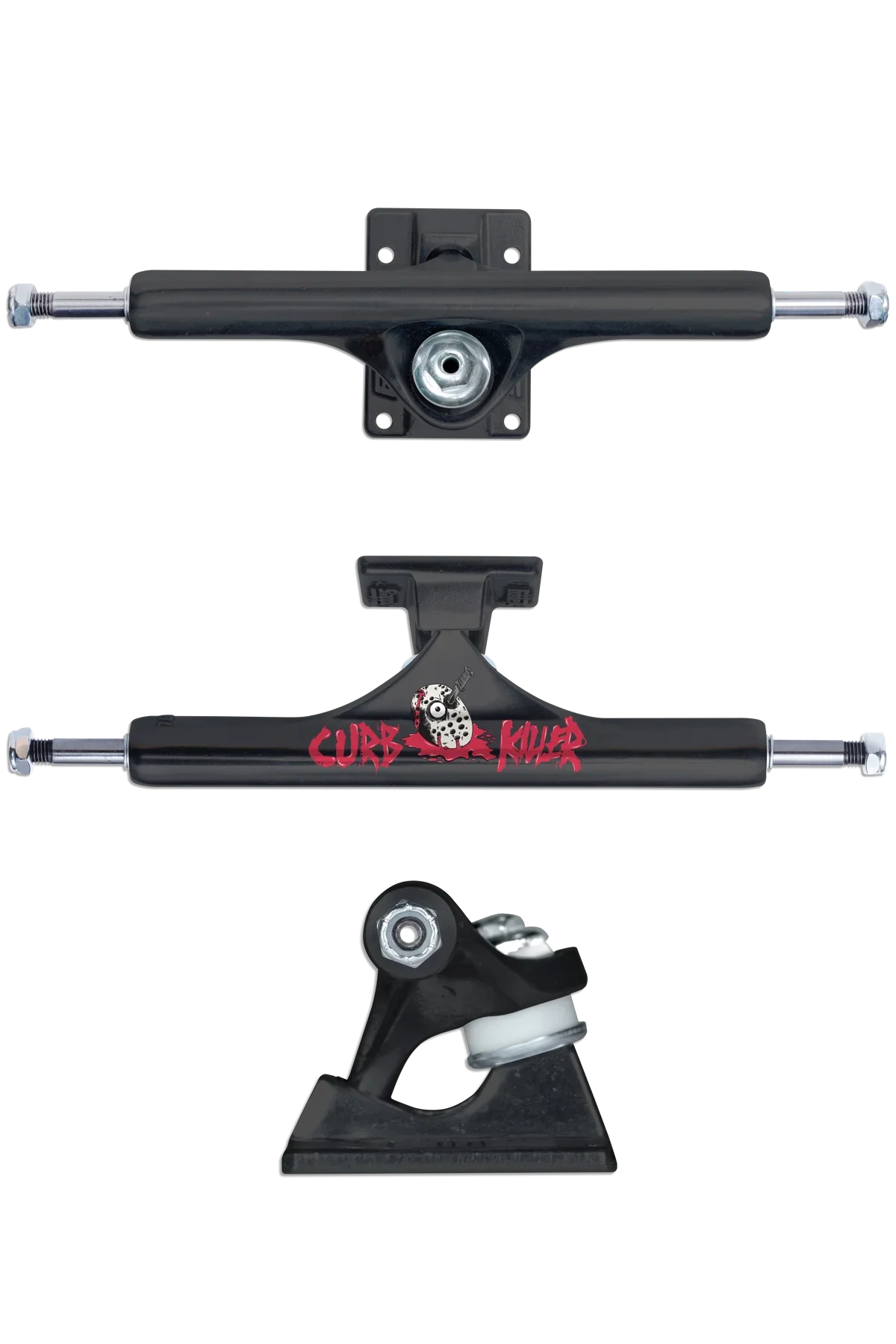 SLAPPY ST1 INVERTED CURB KILLER 8.5" MATTE BLACK SKATEBOARD TRUCKS