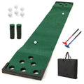 11 FT Indoor Outdoor Putting Green Mat with 2 Adjustable Putters and 6 Balls