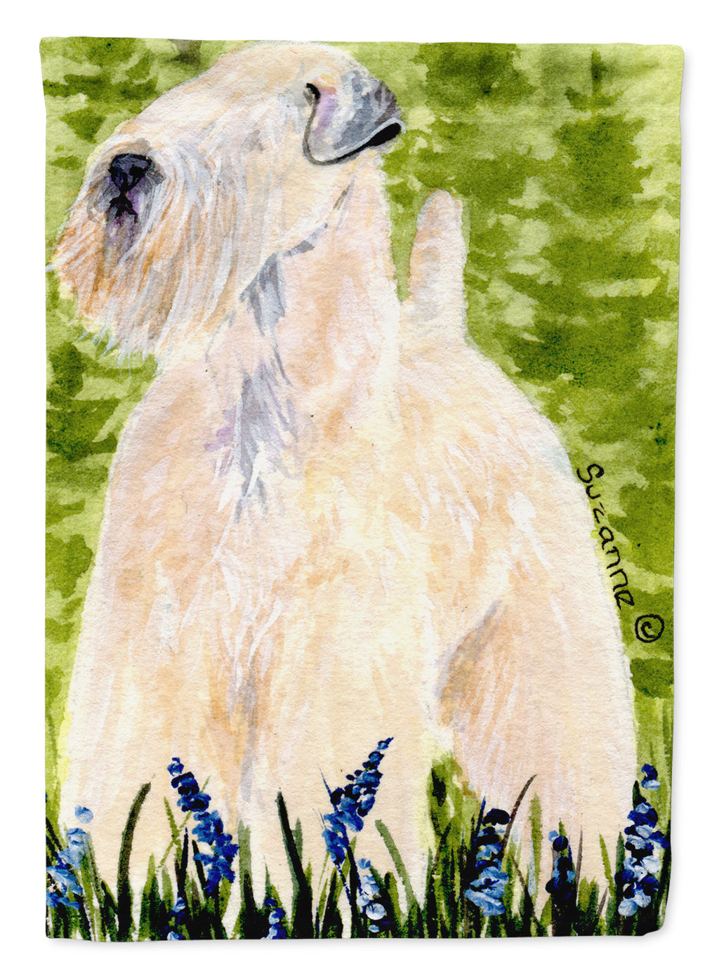 Wheaten Terrier Soft Coated Garden Flag Mailbox Decorative Yard Banner Outside Patio Artwork for Flower Beds, Garden Size, Multicolor