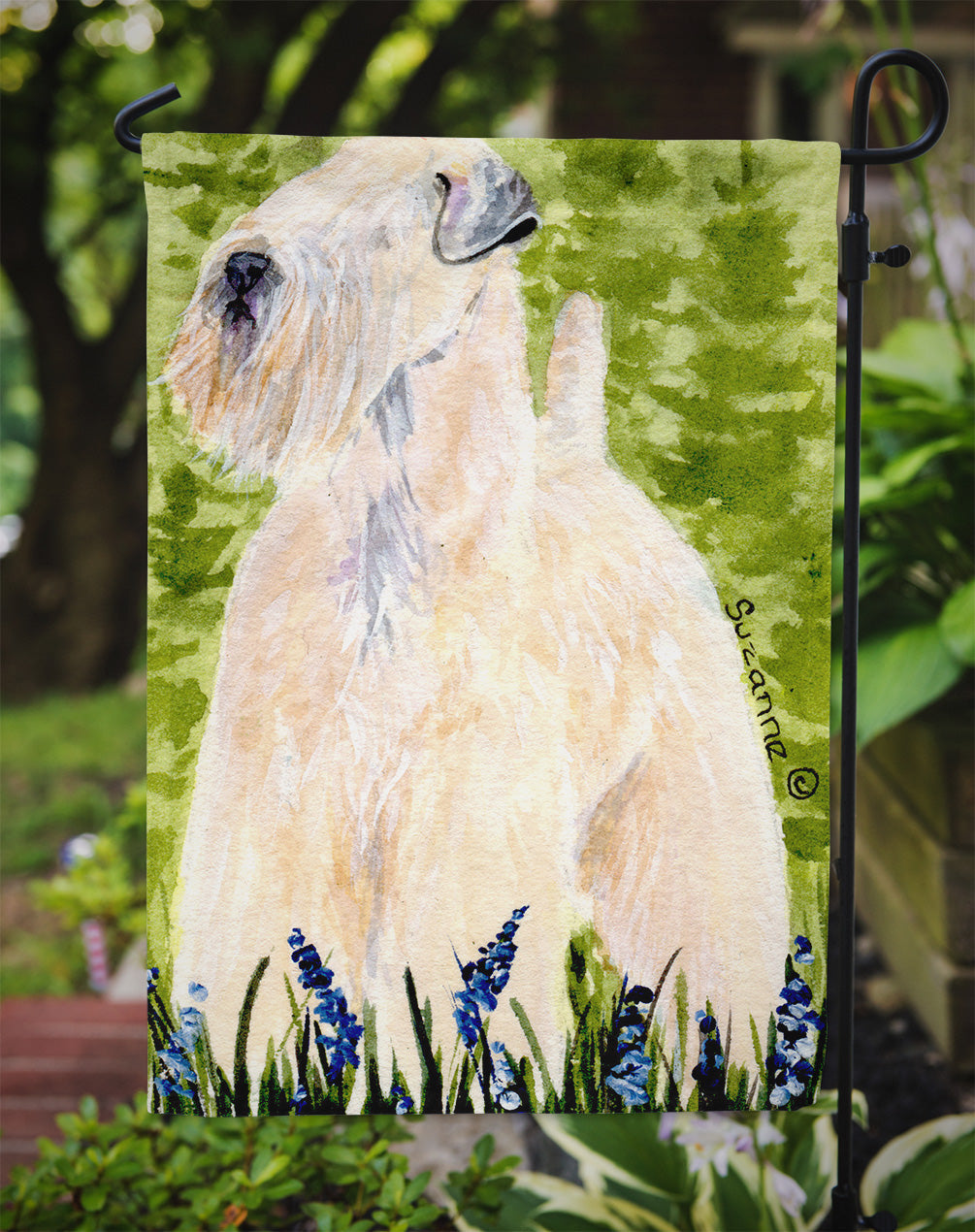 Wheaten Terrier Soft Coated Garden Flag Mailbox Decorative Yard Banner Outside Patio Artwork for Flower Beds, Garden Size, Multicolor