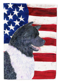 USA American Flag with Akita Garden Flag Mailbox Decorative Yard Banner Outside Patio Artwork for Flower Beds, Garden Size, Multicolor
