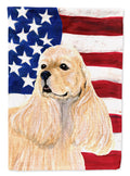USA American Flag with Cocker Spaniel Garden Flag Mailbox Decorative Yard Banner Outside Patio Artwork for Flower Beds, Garden Size, Multicolor