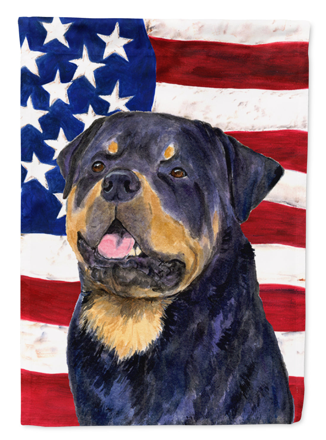 USA American Flag with Rottweiler Garden Flag Mailbox Decorative Yard Banner Outside Patio Artwork for Flower Beds, Garden Size, Multicolor
