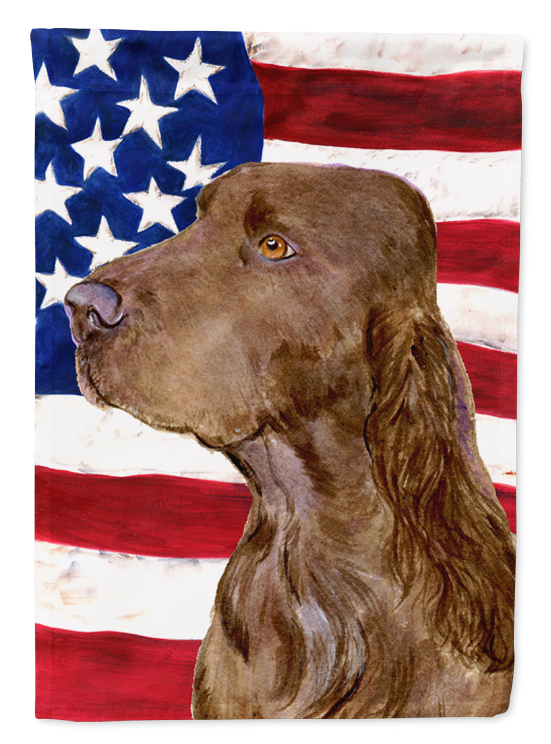 USA American Flag with Field Spaniel Garden Flag Mailbox Decorative Yard Banner Outside Patio Artwork for Flower Beds, Garden Size, Multicolor