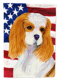 USA American Flag with Cavalier Spaniel Garden Flag Mailbox Decorative Yard Banner Outside Patio Artwork for Flower Beds, Garden Size, Multicolor