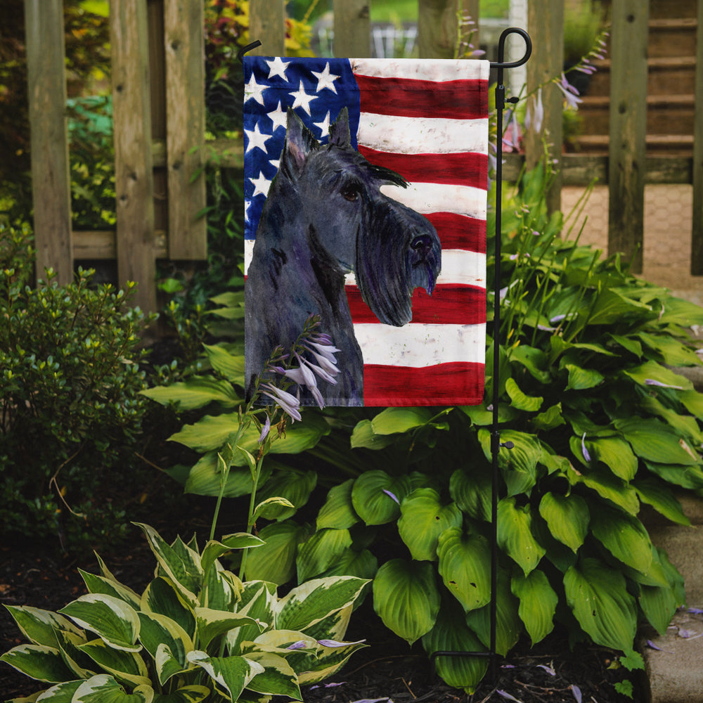 USA American Flag with Scottish Terrier Garden Flag Mailbox Decorative Yard Banner Outside Patio Artwork for Flower Beds, Garden Size, Multicolor