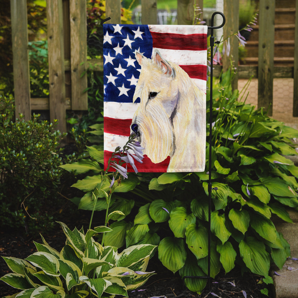 USA American Flag with Scottish Terrier Garden Flag Mailbox Decorative Yard Banner Outside Patio Artwork for Flower Beds, Garden Size, Multicolor