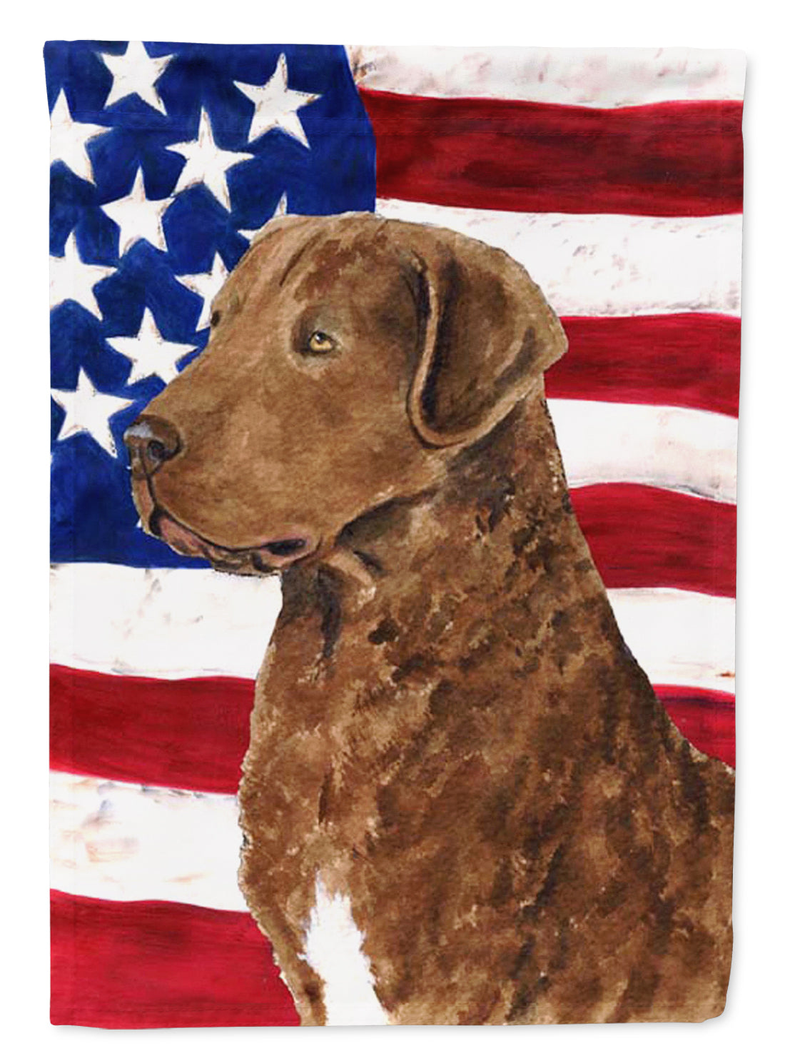 USA American Flag with Curly Coated Retriever Garden Flag Mailbox Decorative Yard Banner Outside Patio Artwork for Flower Beds, Garden Size, Multicolor
