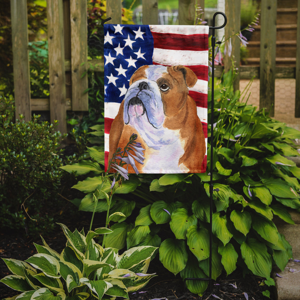 USA American Flag with Bulldog English Garden Flag Mailbox Decorative Yard Banner Outside Patio Artwork for Flower Beds, Garden Size, Multicolor