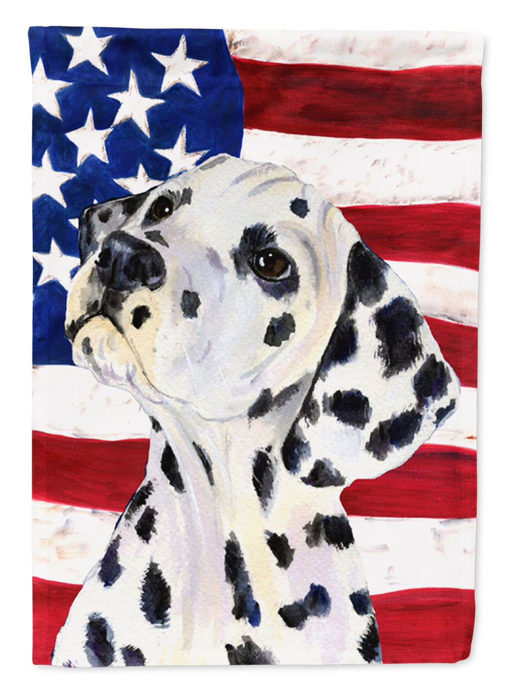 USA American Flag with Dalmatian Garden Flag Mailbox Decorative Yard Banner Outside Patio Artwork for Flower Beds, Garden Size, Multicolor