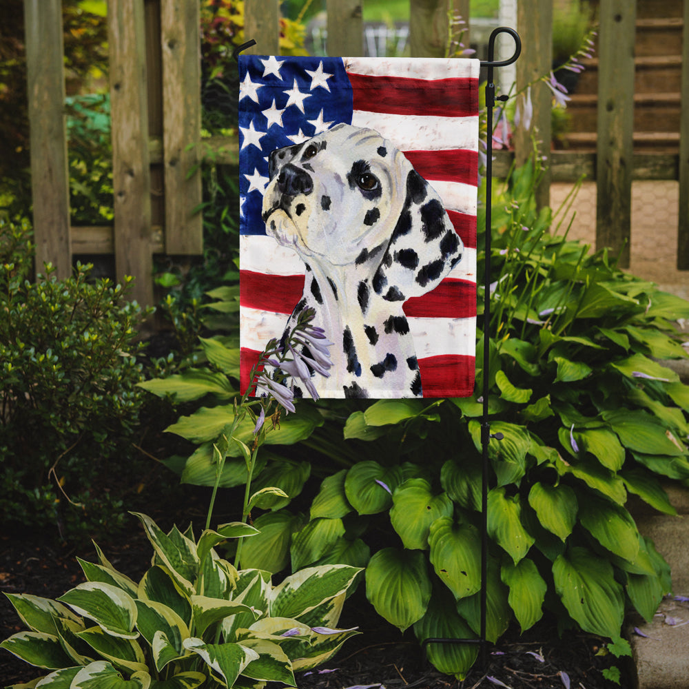 USA American Flag with Dalmatian Garden Flag Mailbox Decorative Yard Banner Outside Patio Artwork for Flower Beds, Garden Size, Multicolor