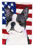 USA American Flag with Boston Terrier Garden Flag Mailbox Decorative Yard Banner Outside Patio Artwork for Flower Beds, Garden Size, Multicolor