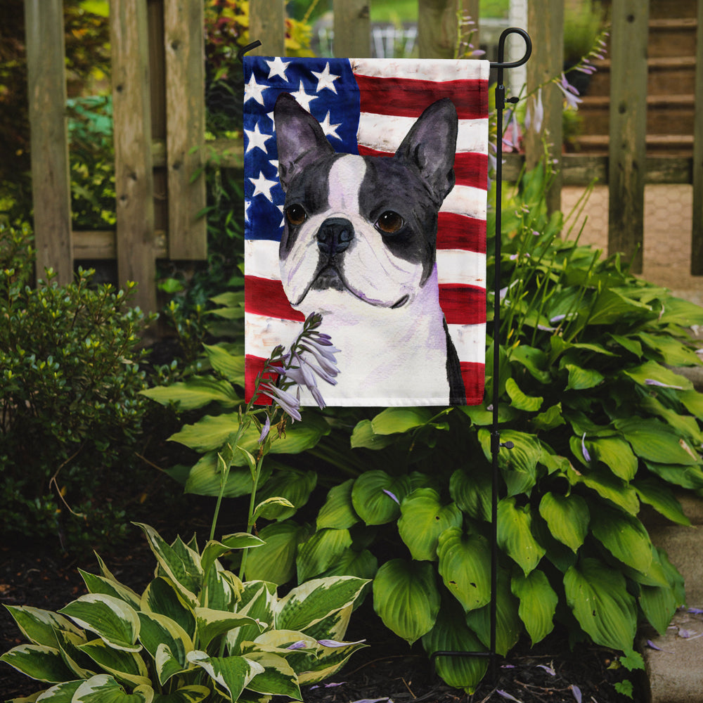 USA American Flag with Boston Terrier Garden Flag Mailbox Decorative Yard Banner Outside Patio Artwork for Flower Beds, Garden Size, Multicolor